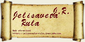 Jelisaveta Rula vizit kartica